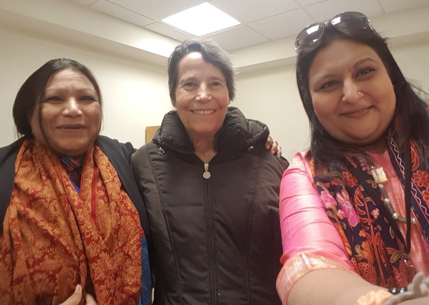 Dr-Mrs-Laxmi-Shah-Mrs-Alison-Van-Dyke-and-Dr-Mrs-Jasmi-Doshi-at-UN-CSW61